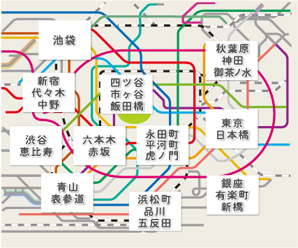 東京 会議室 路線図
